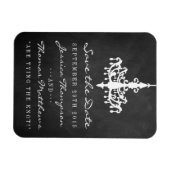 Elegante Chandelier Chalkboard Wedding Collection Magnet (Horizontal)