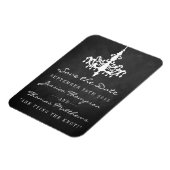Elegante Chandelier Chalkboard Wedding Collection Magnet (Linke Seite)