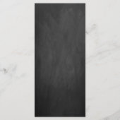 Elegante Chandelier Chalkboard Wedding Collection Menükarte (Rückseite)