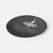Elegante Chandelier Chalkboard Wedding Collection Pappteller (Schrägansicht)