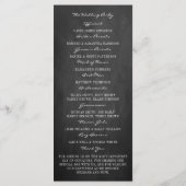 Elegante Chandelier Chalkboard Wedding Collection Programm (Rückseite)