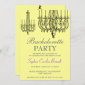 Elegante Chandelier-Party Einladung (Vorne/Hinten)
