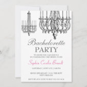 Elegante Chandelier-Party Einladung (Vorderseite)