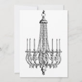 Elegante Chandelier-Party Einladung (Rückseite)