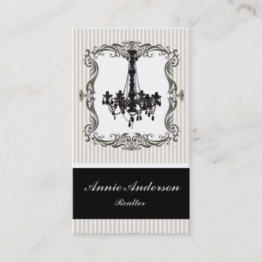 Elegante Chandelier Real Anwesen Business Cards Visitenkarte (Vorderseite)