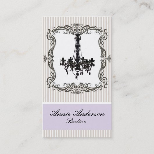Elegante Chandelier Real Anwesen Business Cards Visitenkarte (Vorderseite)