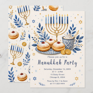 Elegante Chanukka-Party Einladung