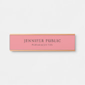 Elegante Charisma Red Modern Simple Template Türschild (Vorderseite )