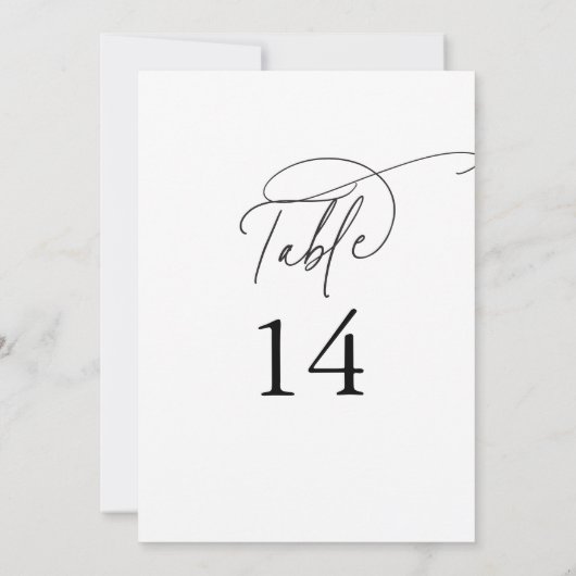 Elegante Charm 12x18" Hochzeiten Tischnummern (Rückseite)