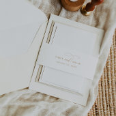 Elegante Charm Gold Wedding Invitation Bly Band