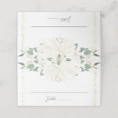 Elegante Charm Green Wildblume Wedding Platzkarte (Außenseite Aufgefaltet)