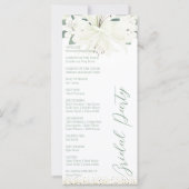 Elegante Charm Green Wildblume Wedding Programs (Rückseite)
