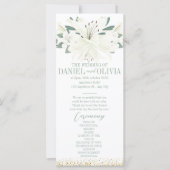Elegante Charm Green Wildblume Wedding Programs (Vorderseite)