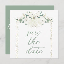 Elegante Charm Green Wildblume Wedding Save The Date