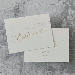Elegante Charm Ivory wird meine Bridesmaid-Karte s Einladung