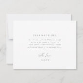 Elegante Charm Sage wird meine Bridesmaid-Karte se Einladung (Rückseite)