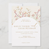 Elegante Charm Wild Blume Arch Wedding Einladung (Vorderseite)