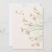 Elegante Charm Wild Blume Arch Wedding Einladung (Rückseite)