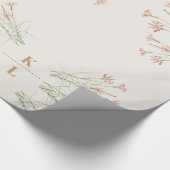 Elegante Charm Wild Blume Wedding Geschenkpapier (Ecke)
