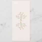 Elegante Charm Wild Blume Wedding Menükarte (Rückseite)