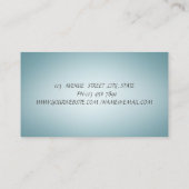 Elegante Charming Beruflich Blue Lotus Blume Visitenkarte (Rückseite)