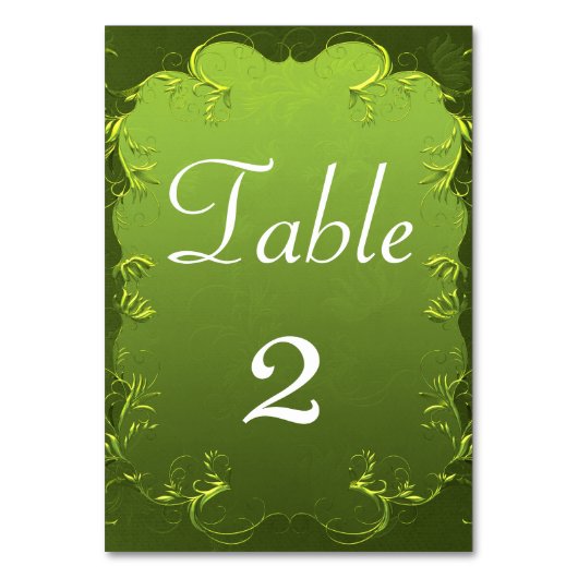 Elegante Chartreuse Blue Wedding Reception Tischnummer (Rückseite)