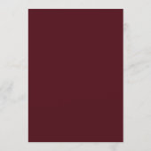 Elegante Chartreuse-Burgunder-Hochzeitsbegrüßung Programm (Rückseite)