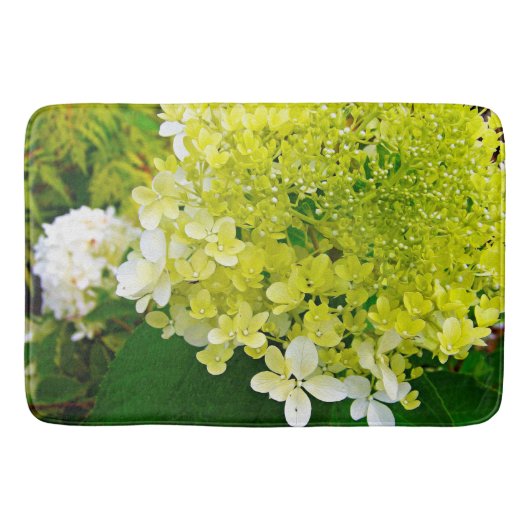 Elegante Chartreuse Green Limelight Hydrangea Badematte (Vorderseite)