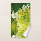 Elegante Chartreuse Green Limelight Hydrangea Badhandtuch Set (Handtuch)