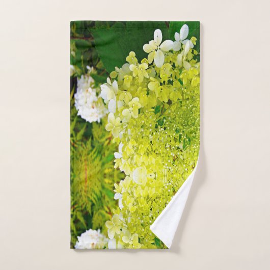 Elegante Chartreuse Green Limelight Hydrangea Badhandtuch Set (Handtuch)