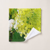 Elegante Chartreuse Green Limelight Hydrangea Badhandtuch Set (Waschlappen)