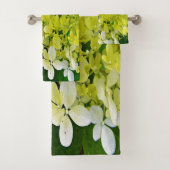 Elegante Chartreuse Green Limelight Hydrangea Badhandtuch Set (Insitu)
