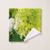 Elegante Chartreuse Green Limelight Hydrangea Badhandtuch Set (Waschlappen)