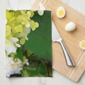 Elegante Chartreuse Green Limelight Hydrangea Geschirrtuch (Viertel Falte)