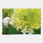 Elegante Chartreuse Green Limelight Hydrangea Geschirrtuch (Horizontal)
