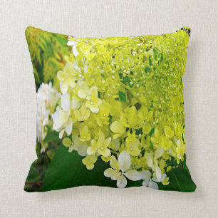 Elegante Chartreuse Green Limelight Hydrangea Kissen