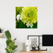 Elegante Chartreuse Green Limelight Hydrangea Poster (Heimbüro)