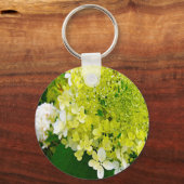 Elegante Chartreuse Green Limelight Hydrangea Schlüsselanhänger (Vorderseite)