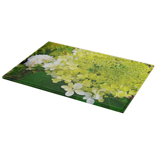 Elegante Chartreuse Green Limelight Hydrangea Schneidebrett (Ecke)