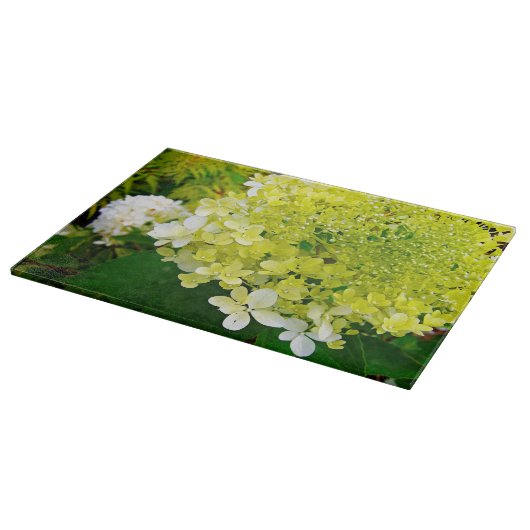 Elegante Chartreuse Green Limelight Hydrangea Schneidebrett (Ecke)