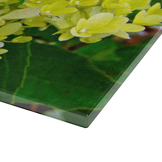Elegante Chartreuse Green Limelight Hydrangea Schneidebrett (Ecke)