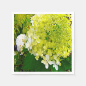 Elegante Chartreuse Green Limelight Hydrangea Serviette (Vorderseite)
