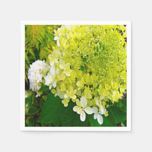 Elegante Chartreuse Green Limelight Hydrangea Serviette