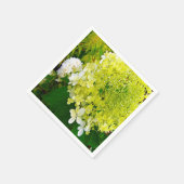 Elegante Chartreuse Green Limelight Hydrangea Serviette (Ecke)
