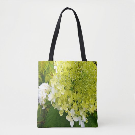 Elegante Chartreuse Green Limelight Hydrangea Tasche (Vorderseite)