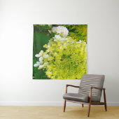 Elegante Chartreuse Green Limelight Hydrangea Wandteppich (Beispiel (Horizontal))