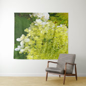 Elegante Chartreuse Green Limelight Hydrangea Wandteppich (Beispiel (Horizontal))
