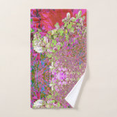 Elegante Chartreuse Green, Pink und Blue Hydrangea Badhandtuch Set (Handtuch)
