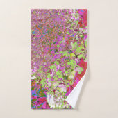 Elegante Chartreuse Green, Pink und Blue Hydrangea Badhandtuch Set (Handtuch)