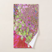 Elegante Chartreuse Green, Pink und Blue Hydrangea Badhandtuch Set (Handtuch)